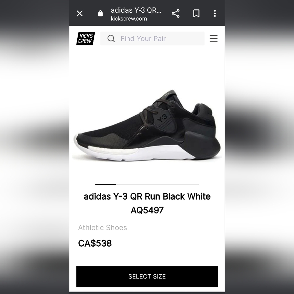 Adidas Y3 (Yohji Yamamoto) QR Run - Picture 9 of 10